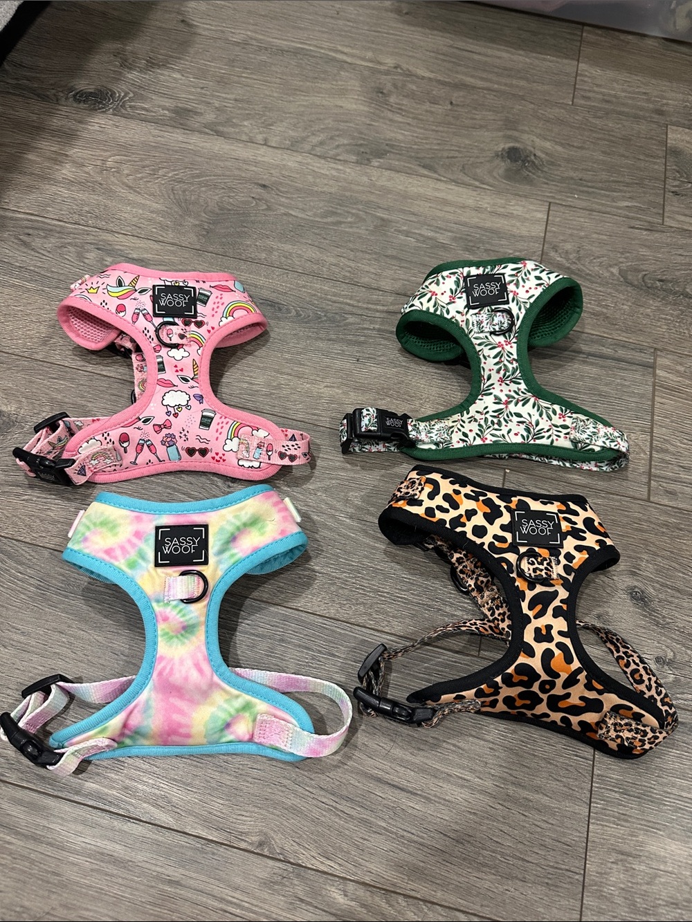 Sassy Woof Lot of Adorable Dog Harnesses Sz XS